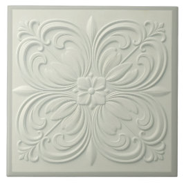 Azulejo De Cerâmica Misty Green Faux Alivio Floral