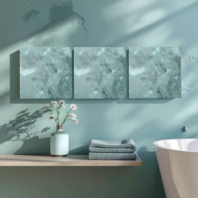 Azulejo De Cerâmica Misty Marble Abstract Pattern Med Teal ID705b (Criador carregado)