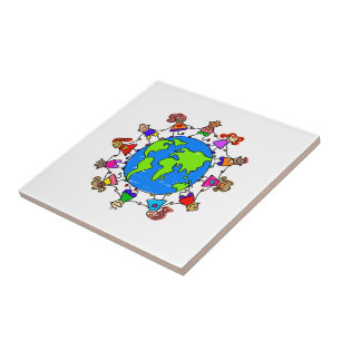 Azulejo De Cerâmica Miúdos do mundo