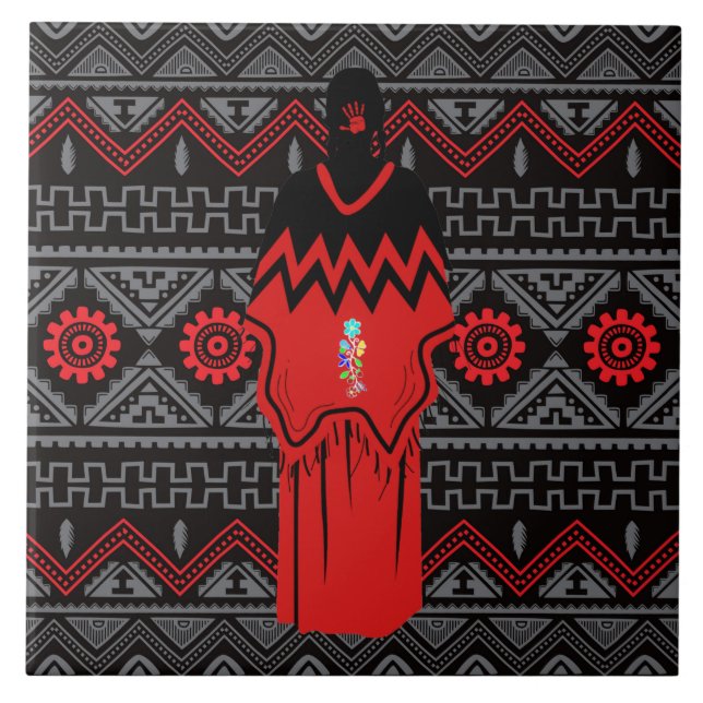 Azulejo De Cerâmica MMIW Fashion Ayasha Southwest Padrão Cerâmica (Frente)