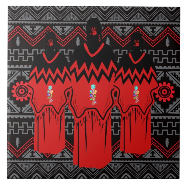 Azulejo De Cerâmica MMIW Fashion Ayasha Southwest Padrão Cerâmica (Frente)