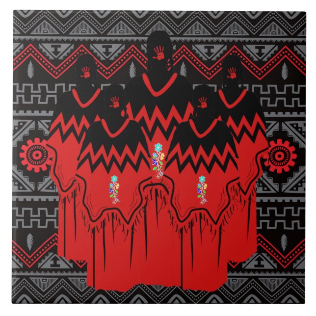 Azulejo De Cerâmica MMIW Fashion Ayasha Southwest Padrão Cerâmica (Frente)