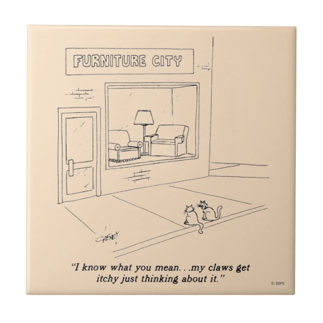 Azulejo De Cerâmica Mobiliário De Cats (Frente)