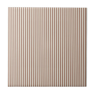 Azulejo De Cerâmica Mocha Mousse Cannoli Cream Padrão de Stripe Vertic