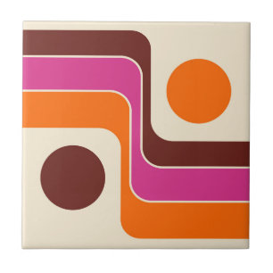 Azulejo De Cerâmica Mod Estilo Retro Geométrico dos Anos 70