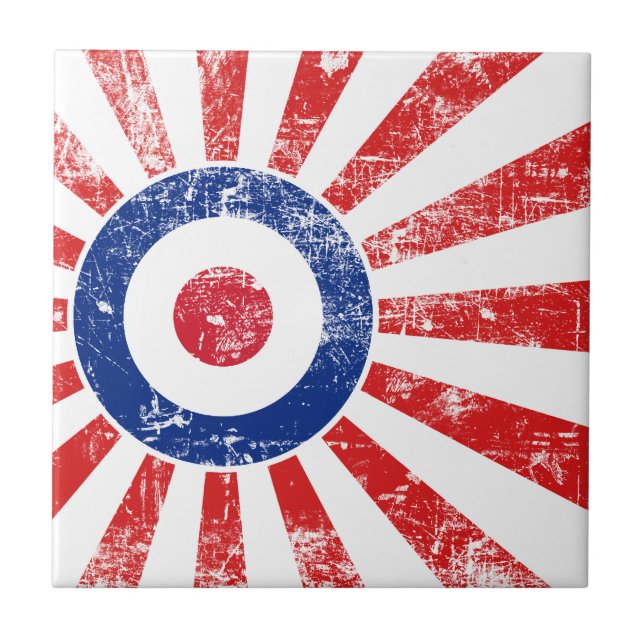 Azulejo De Cerâmica Mod Target Mods Sunburst Target Roundel (Frente)