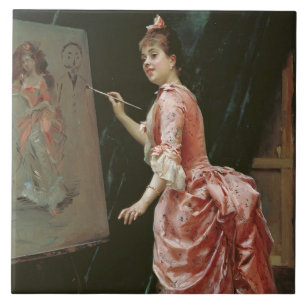 Azulejo De Cerâmica Model Fazer Mishead (por Raimundo de Madrazo)
