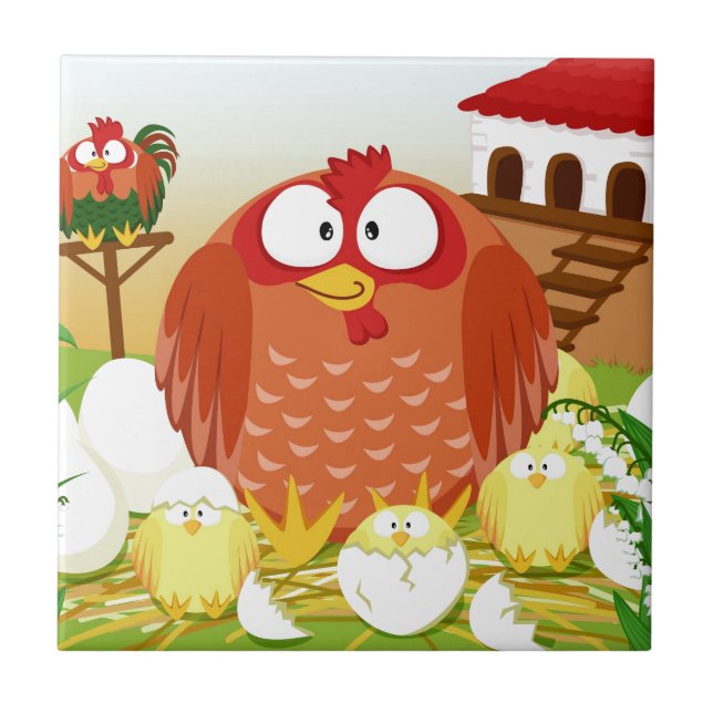 Azulejo De Cerâmica Modelo bonito do círculo (Frente)