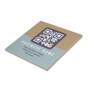 Azulejo De Cerâmica Modelo de código QR moderno editável Cores suave