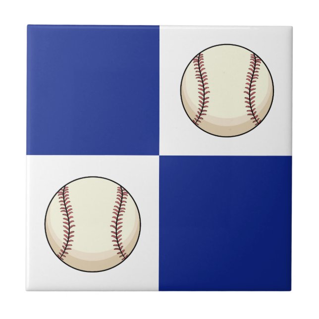 Azulejo De Cerâmica Modelo de Foto Engraçado Baseball (Frente)