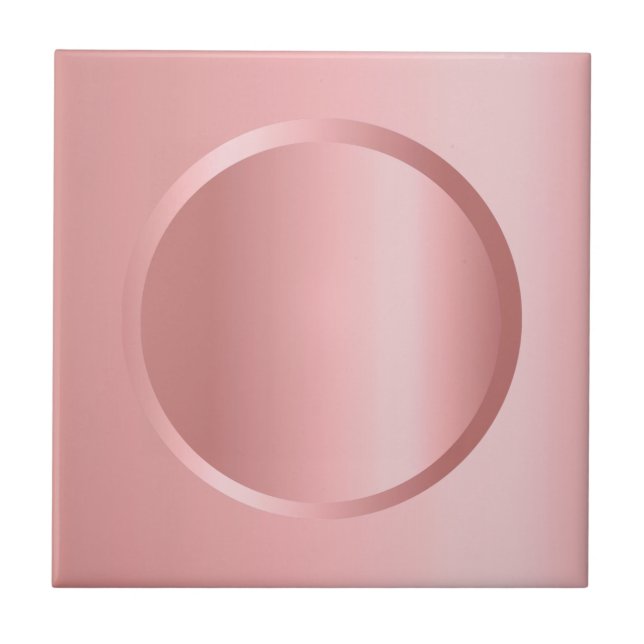 Azulejo De Cerâmica Modelo de Imagem Alterável Dourada Elegante (Frente)