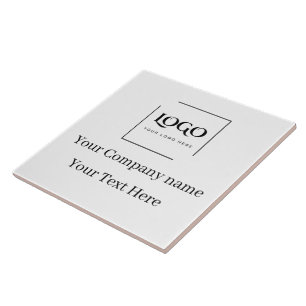 Azulejo De Cerâmica Modelo de logotipo personalizado elegante