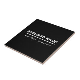 Azulejo De Cerâmica Modelo de Nome de Negócios Moderno e Ousado | P&B