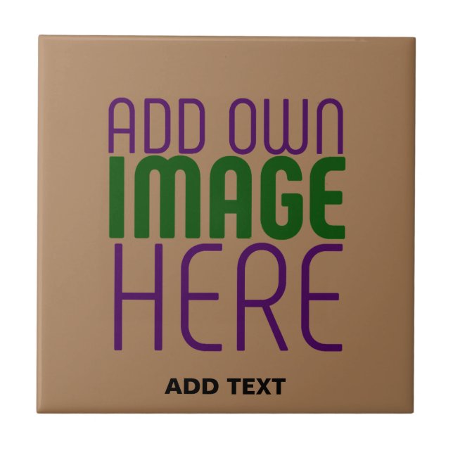 AZULEJO DE CERÂMICA  MODELO DE TEXTO DE IMAGEM MARROM SIMPLES EDITÁVEL  (Frente)