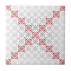 Azulejo De Cerâmica Modelo geométrico II do sinal SUN letão tradiciona