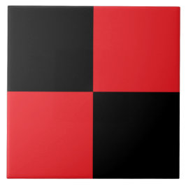 Azulejo De Cerâmica Modern Black and Red Checkered Ceramic Tile