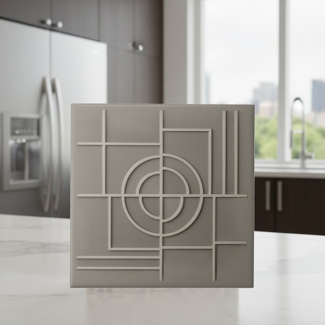Azulejo De Cerâmica Modern Geometric Abstract Pat#29 Warm Gray ID1192 (Criador carregado)