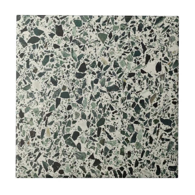 Azulejo De Cerâmica Modern Green Terrazzo (Frente)
