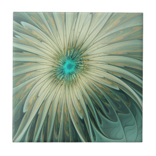 Azulejo De Cerâmica Moderna Abstrato Fantasy Flor Arte Fractal
