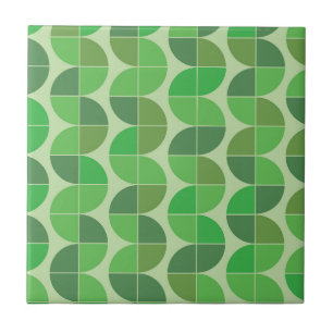 Azulejo De Cerâmica Moderno Geométrico Abstrato de Meados do Século em