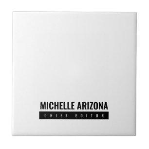 Azulejo De Cerâmica Moderno minimalista em preto e branco