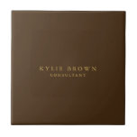 Azulejo De Cerâmica Moderno Na moda Brown Dourado Profissional<br><div class="desc">Esse modelo pode ser personalizado para atender a todas as profissões profissionais.</div>