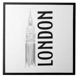 Azulejo De Cerâmica Moderno Na moda Londres Sity Black White