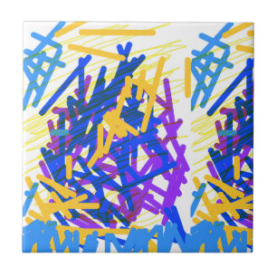 Azulejo De Cerâmica Moderno Splash de Pintura Festiva Abstrata