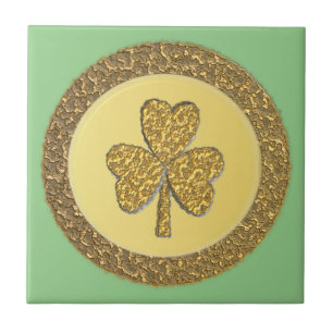 Azulejo De Cerâmica Moedas Douradas de Shamrock