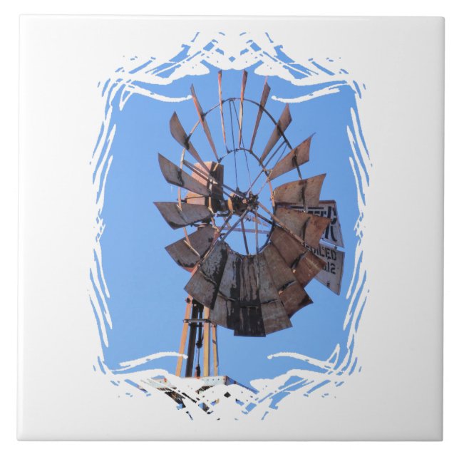 Azulejo De Cerâmica Moinho de vento 1 (Frente)