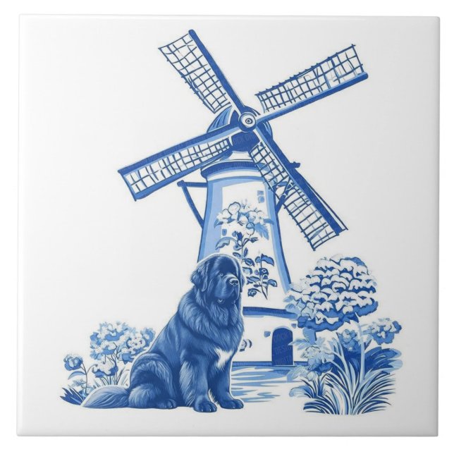 Azulejo De Cerâmica Moinho de Vento Newfoundland (Frente)