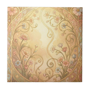 Azulejo De Cerâmica Moldura Floral Art Nouveau Fronteira Ornamental Vi