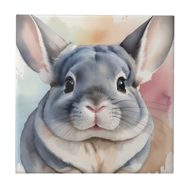 Azulejo De Cerâmica Molho Chinchilla Portrait (Frente)