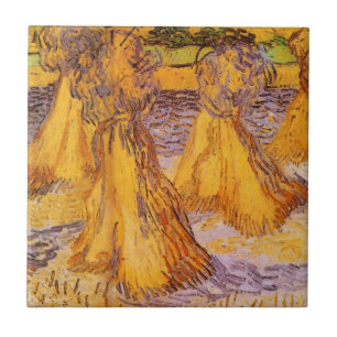 Azulejo De Cerâmica Molinetes de Trigo por Vincent van Gogh