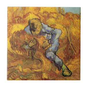 Azulejo De Cerâmica Molinheira de Feixes (após Millet) por Vincent van