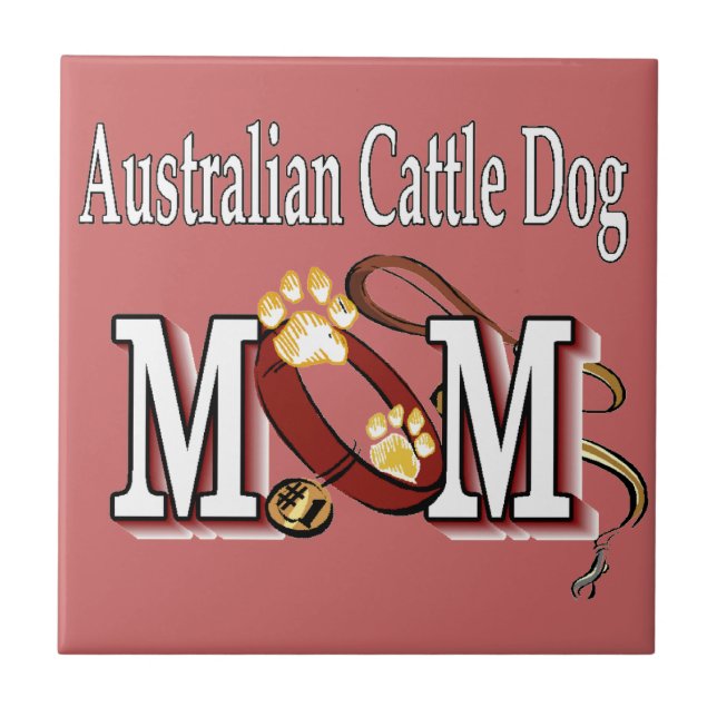 Azulejo De Cerâmica MOM de Cães de Bovinos Australiano (Frente)