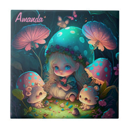 Azulejo De Cerâmica Momentos de elfo mágico