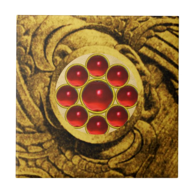 Azulejo De Cerâmica MON GEM vermelho (Frente)