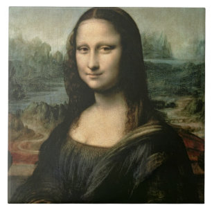 Azulejo De Cerâmica Mona Lisa, c.1503-6 (óleo no painel)
