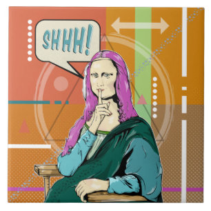 Azulejo De Cerâmica Mona Lisa pop art