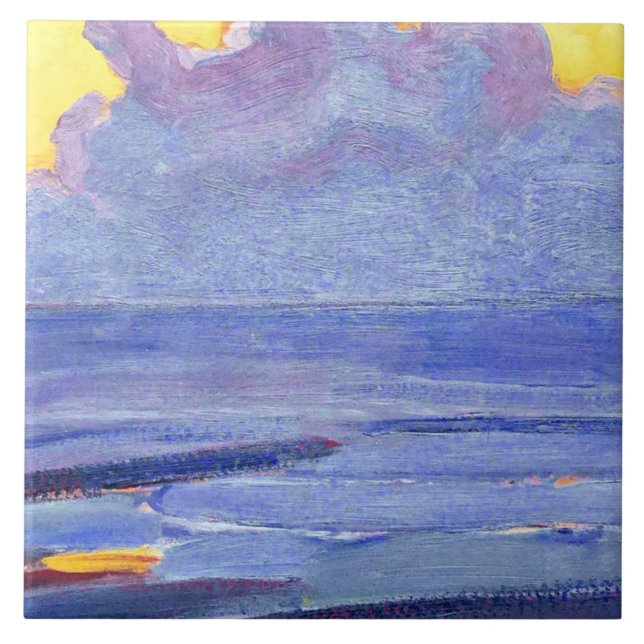 Azulejo De Cerâmica Mondrian - By the Sea, popular trabalho de arte (Frente)