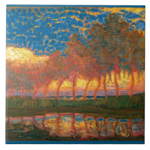 Azulejo De Cerâmica Mondrian - Fila de Onze Poplars
