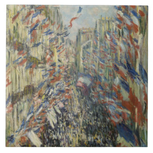 Azulejo De Cerâmica Monet 1878 Rue Montorgueil em Paris