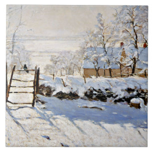 Azulejo De Cerâmica Monet - A Pega, pintura famosa,