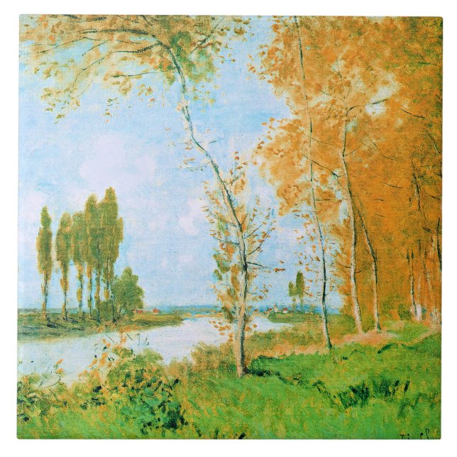 Azulejo De Cerâmica Monet - A Primavera em Argenteuil, (Frente)