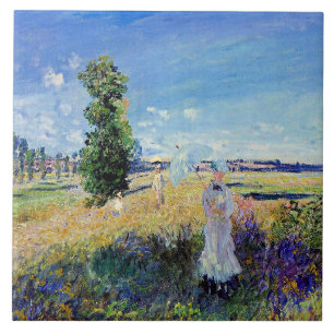 Azulejo De Cerâmica Monet - A Promenade, pintura famosa,
