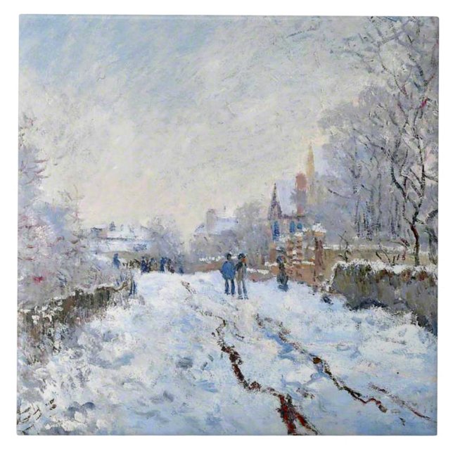 Azulejo De Cerâmica Monet - Cena de Neve na Argentina (Frente)