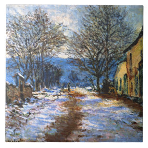 Azulejo De Cerâmica Monet - Efeito da Neve em Limetz,