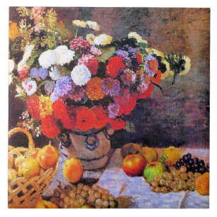 Azulejo De Cerâmica Monet - Flores e Frutas