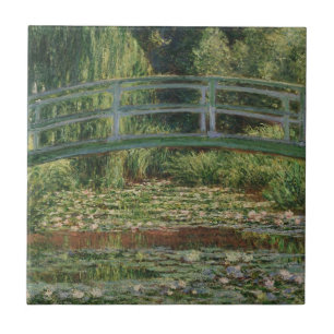 Azulejo De Cerâmica Monet Japan Footbridge e a Piscina da Water Lily
